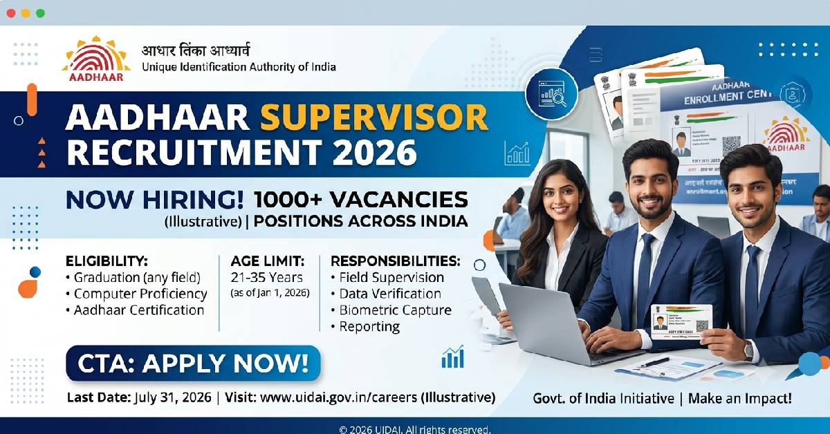 Aadhaar Supervisor Recruitment 2026